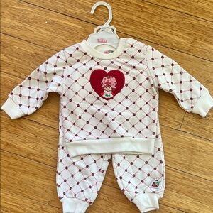 Kids Heart Pattern Pajama Set